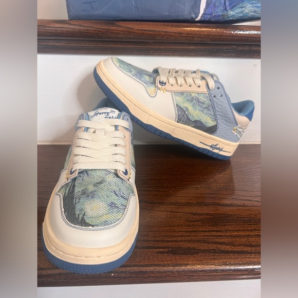 GalArtsy Unisex The Starry Night Vincent Van Gogh Art Inspired Sneakers EU Sz.38 - Picture 5 of 16